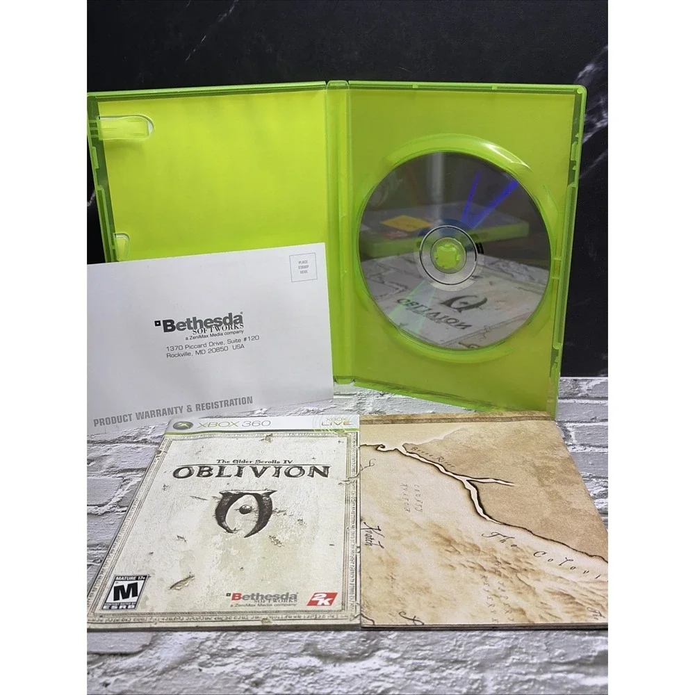 The Elder Scrolls IV: Oblivion Xbox 360 Complete -Man/Map/Reg Card T&W Free Ship